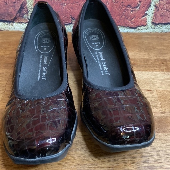 Josef Seibel AirPed Plus Patent Leather Croc Print Wedge Comfort 6-6.5 EU 37 - Picture 6 of 15